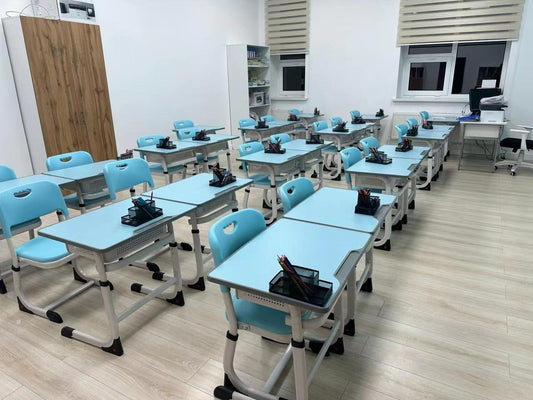 Set pupitru individual reglabil sky blue